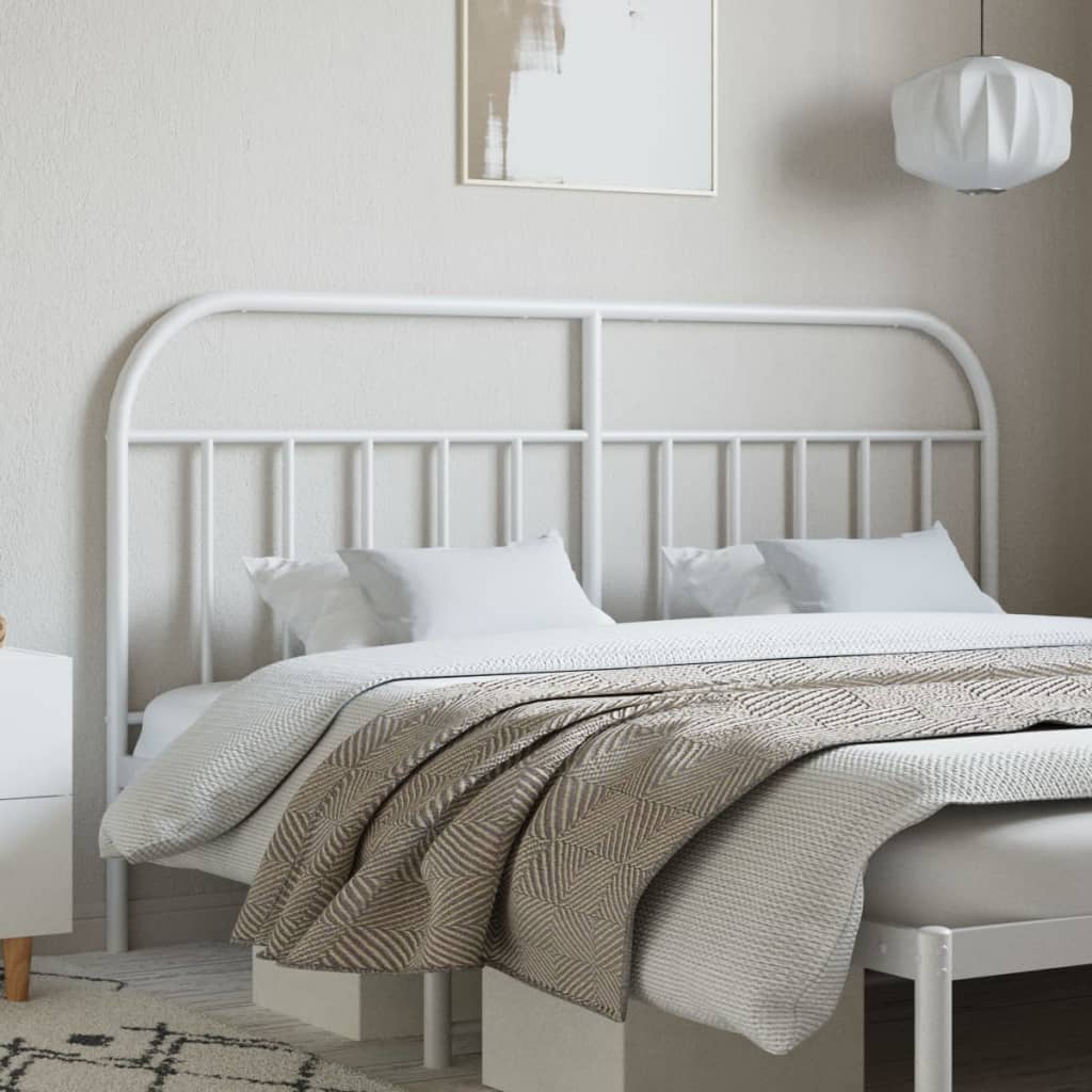 Metal Headboard White 183 cm King