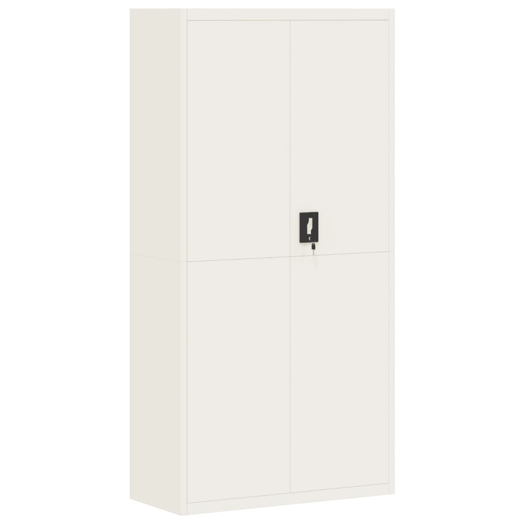 File Cabinet White 90x40x180 cm Steel