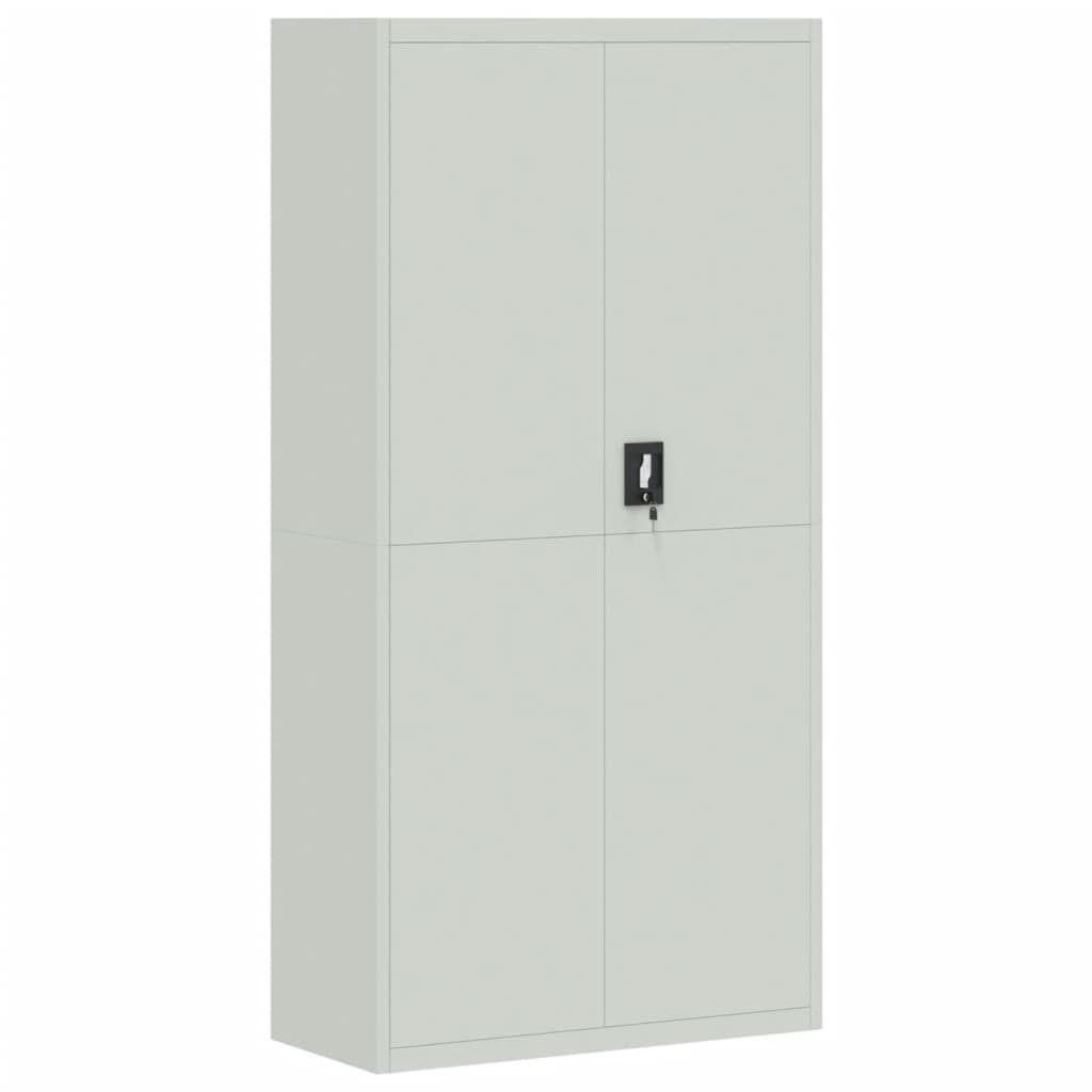 File Cabinet Light Grey 90x40x180 cm Steel