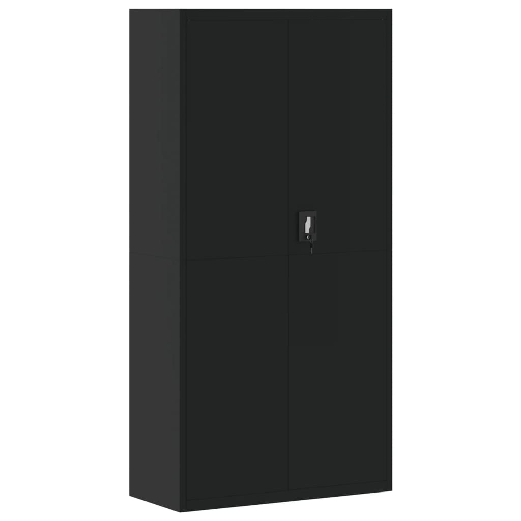 File Cabinet Black 90x40x180 cm Steel