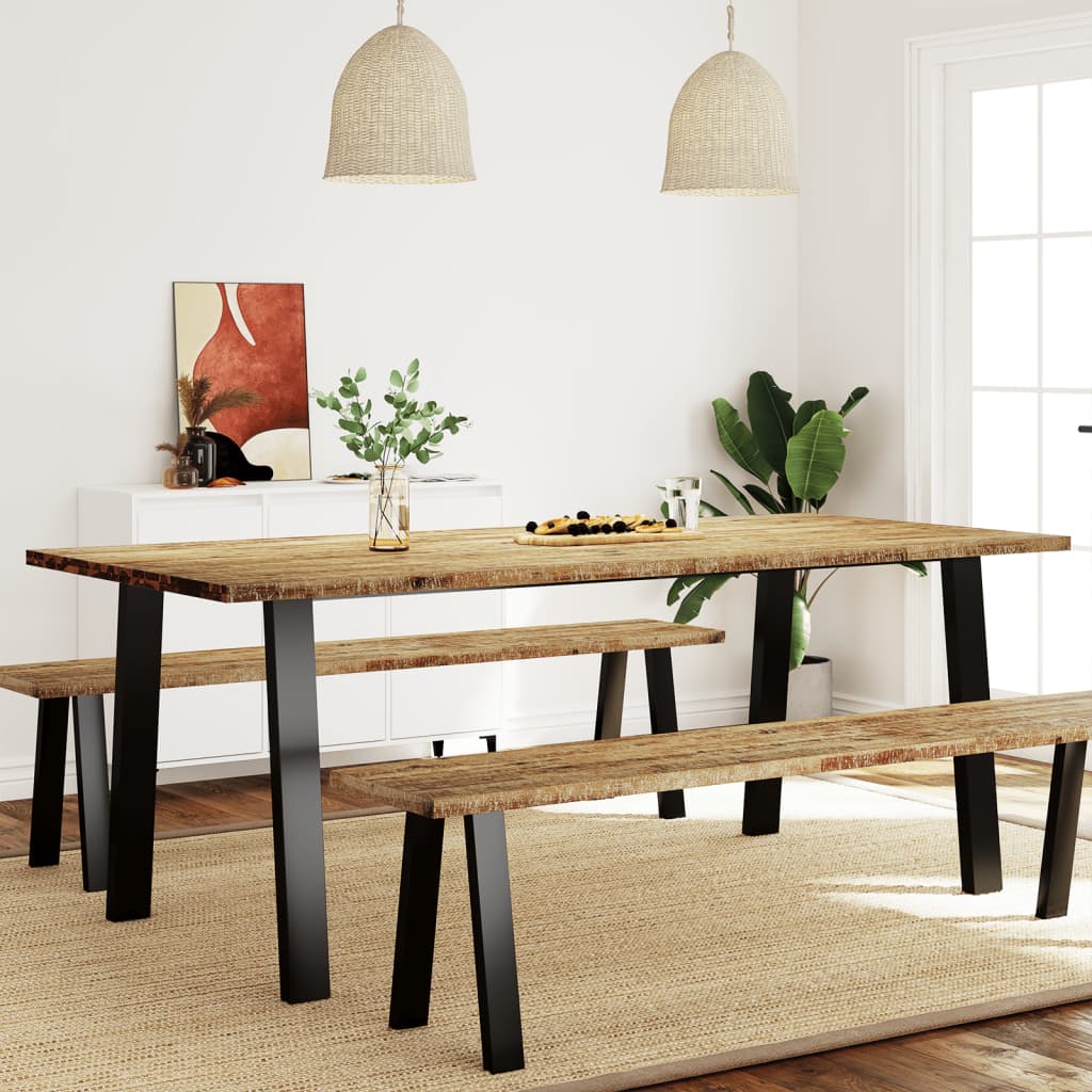 Dining Table 200x90x75 cm Solid Wood Acacia