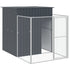Dog House with Run Anthracite 165x863x181 cm Galvanised Steel