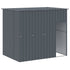Dog House with Run Anthracite 214x1273x181 cm Galvanised Steel