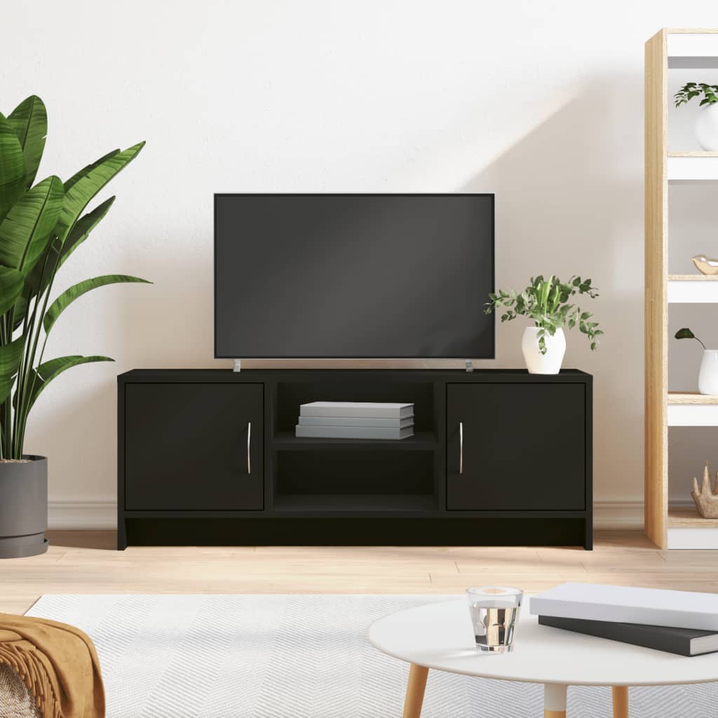 TV Cabinet Black 102x30x37.5 cm Engineered Wood