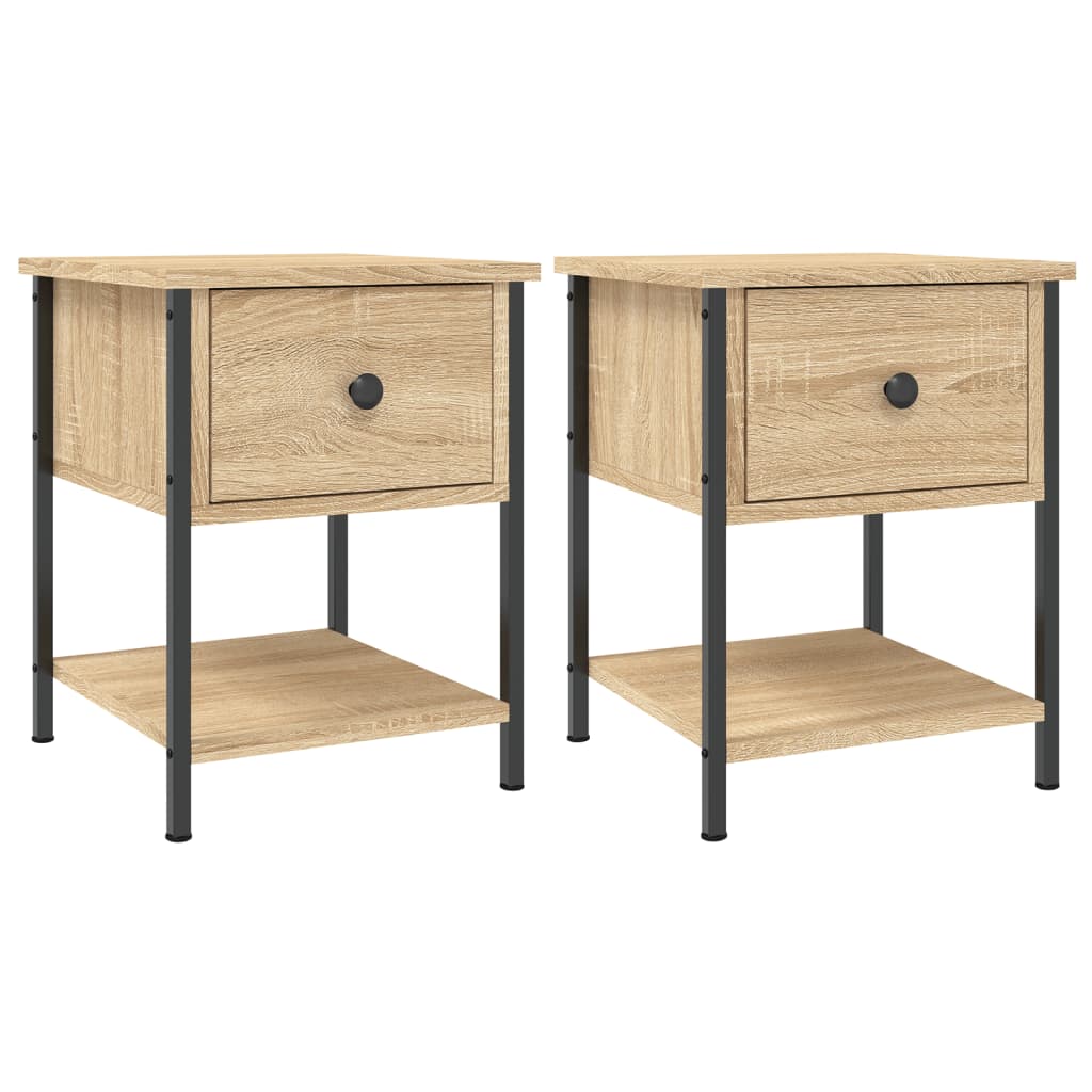 Bedside Tables 2 pcs Sonoma Oak 34x35.5x45 cm Engineered Wood