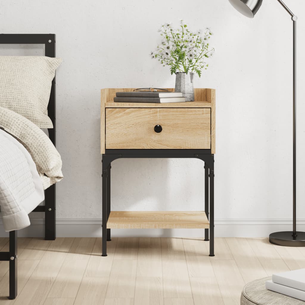 Bedside Table Sonoma Oak 40.5x31x60 cm Engineered Wood