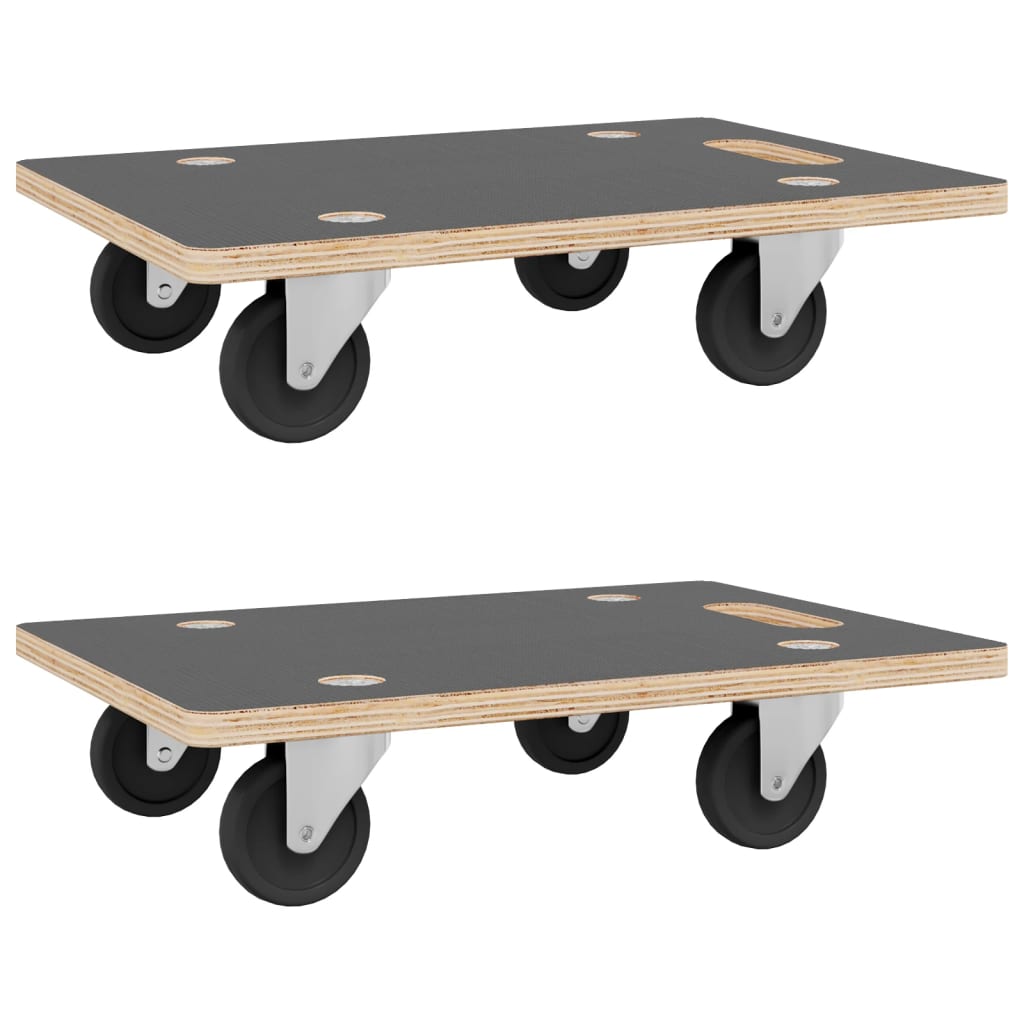 Transport Trolleys 2 pcs Rectangular 50x35x11.5 cm 250 kg