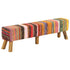 Bench Multicolour 160 cm Chindi Fabric and Solid Wood Mango