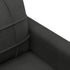 3-Seater Sofa Black 180 cm Fabric