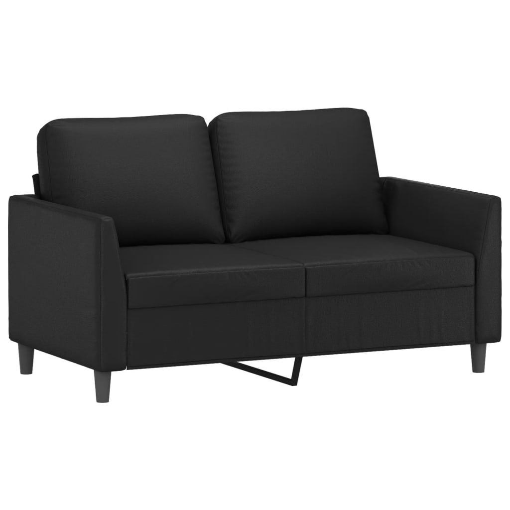 2-Seater Sofa Black 120 cm Faux Leather