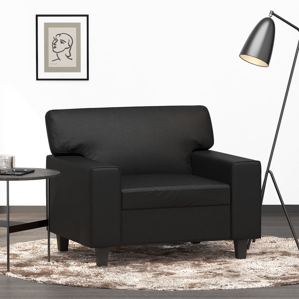 Sofa Chair Black 60 cm Faux Leather