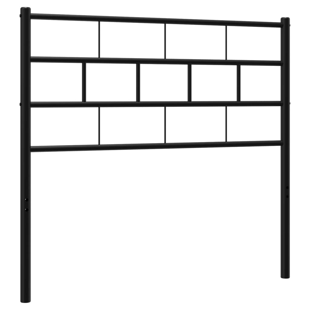 Metal Headboard Black 90 cm