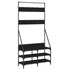 Clothes Rack with Shoe Storage Black 90x34x184 cm