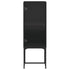 Side Cabinet with Glass Doors Black 35x37x100 cm