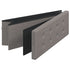 Storage Bench Foldable Light Grey Faux Linen