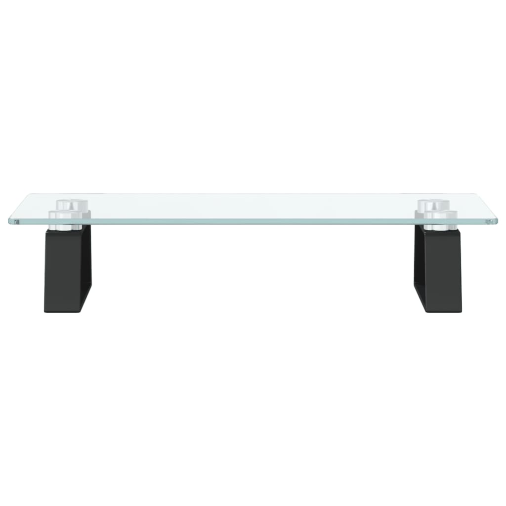 Monitor Stand Black 40x20x8 cm Tempered Glass and Metal