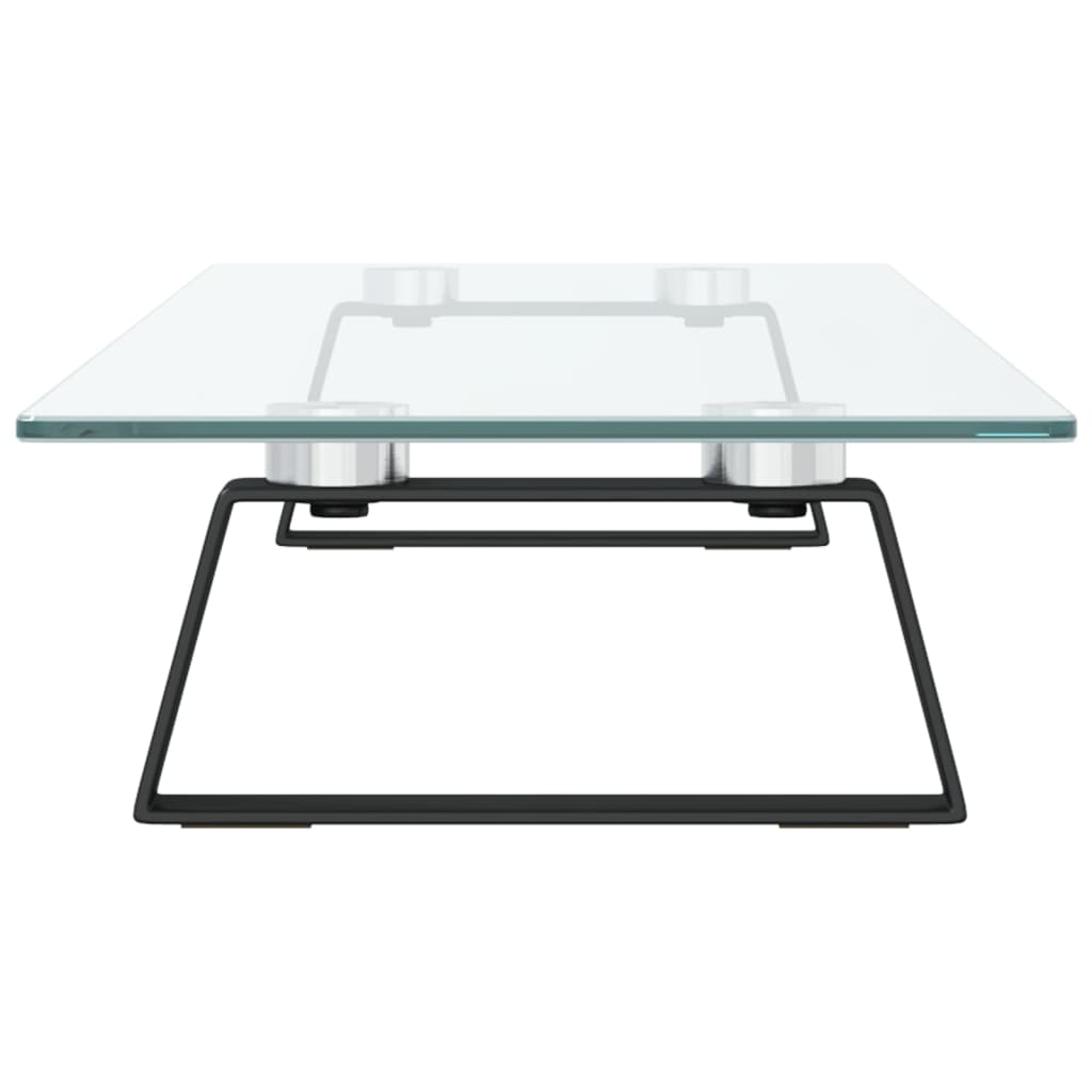 Monitor Stand Black 80x20x8 cm Tempered Glass and Metal