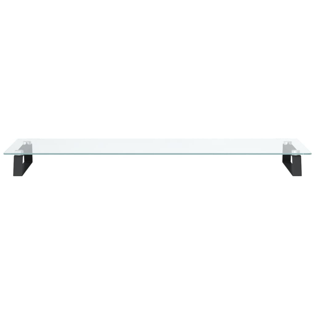 Monitor Stand Black 100x35x8 cm Tempered Glass and Metal