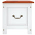 Storage Chest with Lid Brown and White Solid Wood Acacia