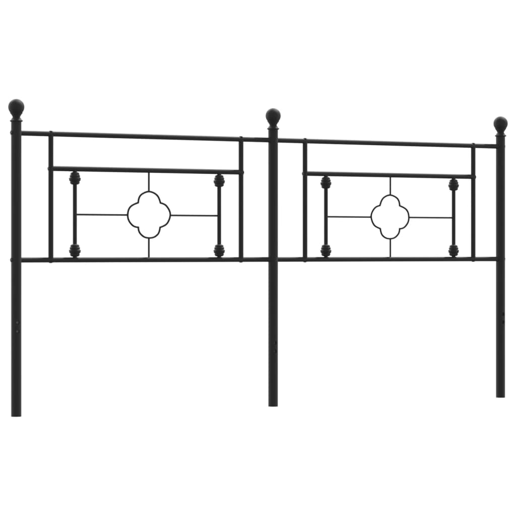 Metal Headboard Black 183 cm King