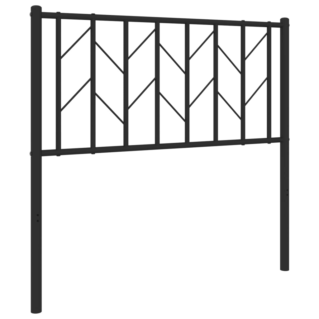 Metal Headboard Black 90 cm