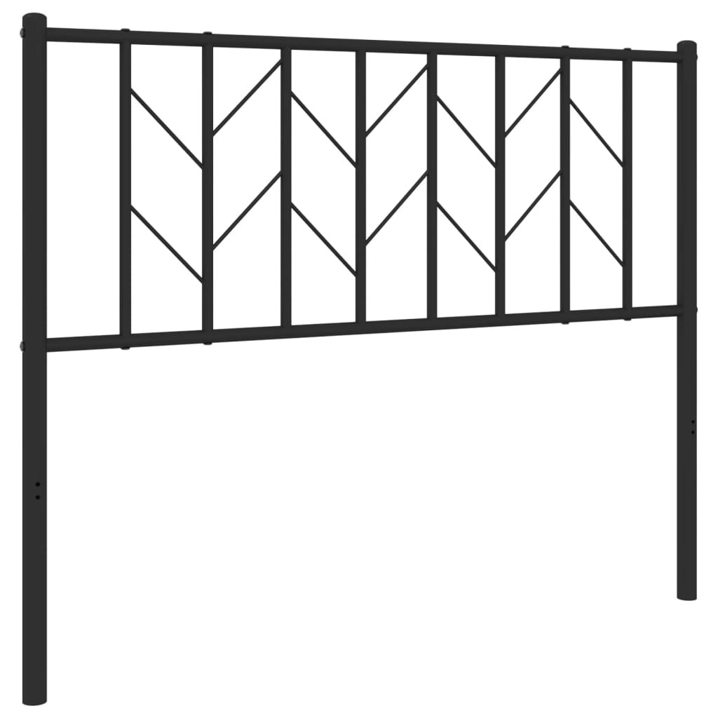 Metal Headboard Black 107 cm King Single