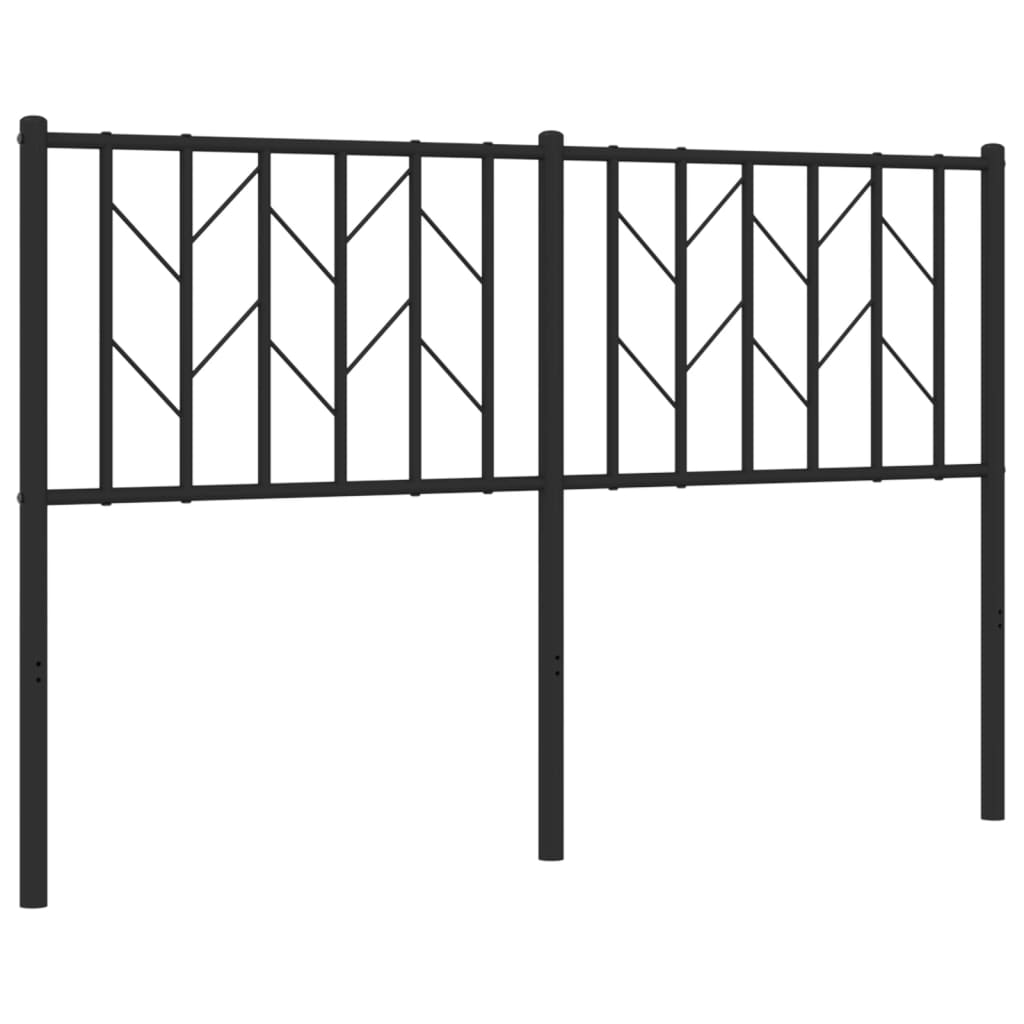 Metal Headboard Black 137 cm Double