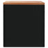 Garden Storage Box Black 110x50x54 cm Poly Rattan Acacia Wood