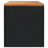 Garden Storage Box Black 220x50x54 cm Poly Rattan Acacia Wood