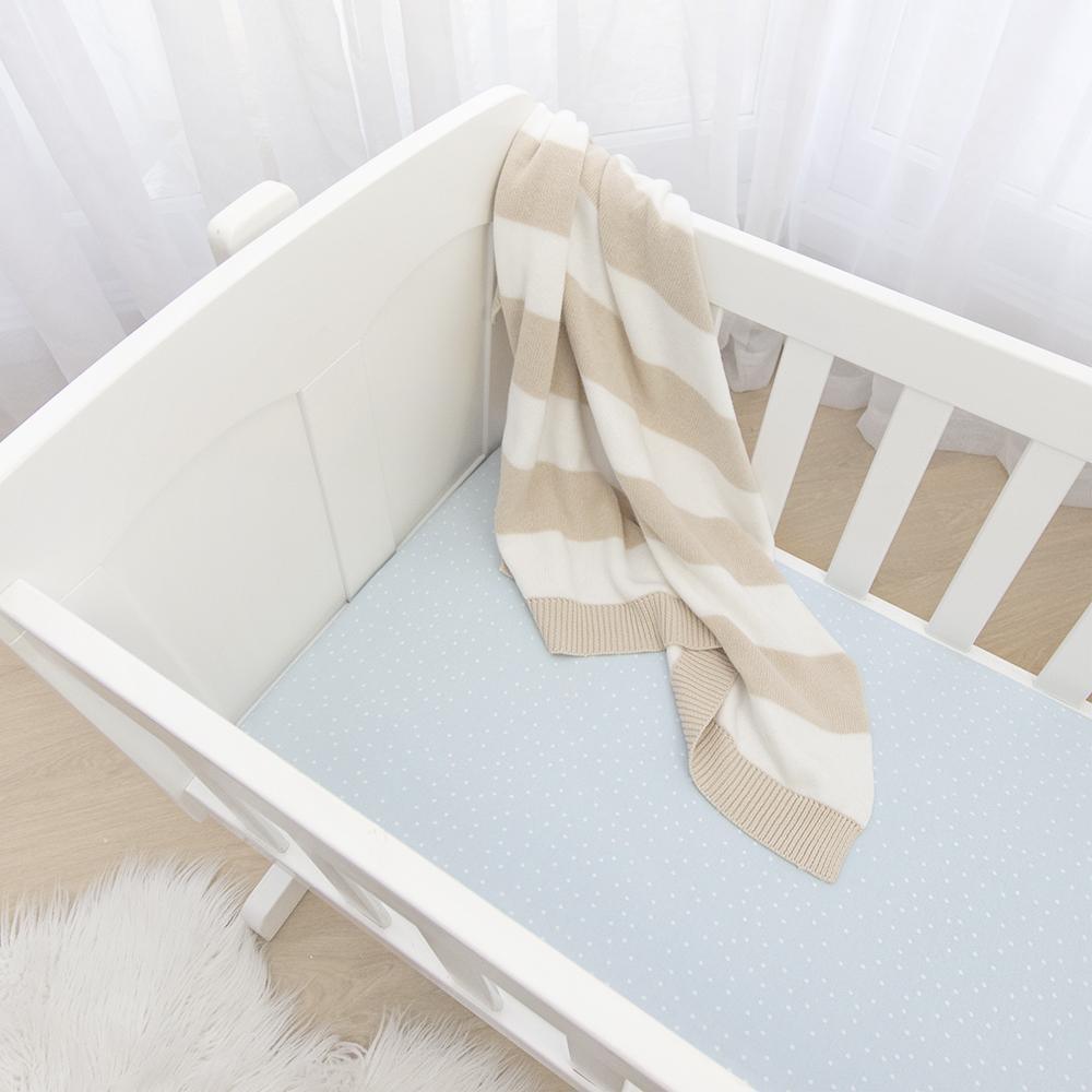 2pack Jersey Bassinet Fitted Sheet
(40 x 80 x 12cm) Mason/Confetti