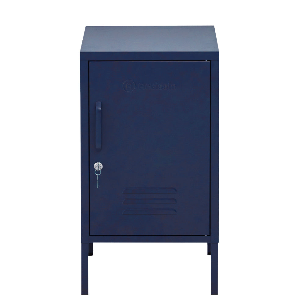 Bedside Table Metal Cabinet - MINI Blue