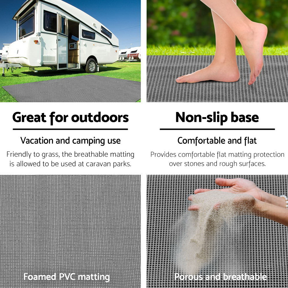 7M X 2.5M Annex Matting Floor Mats Mesh Caravan Camping Annexe