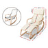 Rocking Armchair Bentwood Frame With Foot Stool Beige