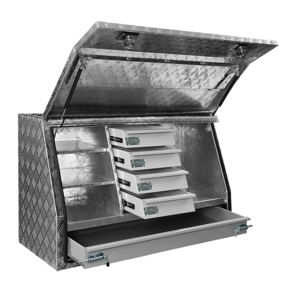 Aluminium Ute Tool Box 5 Drawer Truck Storage Toolbox 122cm