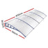 Window Door Awning Canopy 1.5mx4m Transparent Sheet Grey Plastic Frame