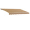 4x3m Retractable Folding Arm Awning Manual Sunshade Beige Outdoor Patio