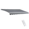 4x2.5m Motorised Retractable Awning Sun Shade Pearl Grey Aluminium Remote Control