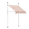Instahut Window Fixed Pivot Arm Awning Outdoor Door Canopy 2X1.8M Beige/Brown