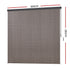 Instahut 3X2.5M Outdoor Blinds Awning Roll Down Retractable Knit Fabric Outdoor Blinds Window Shade Brown