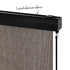 Instahut 3X2.5M Outdoor Blinds Awning Roll Down Retractable Knit Fabric Outdoor Blinds Window Shade Brown