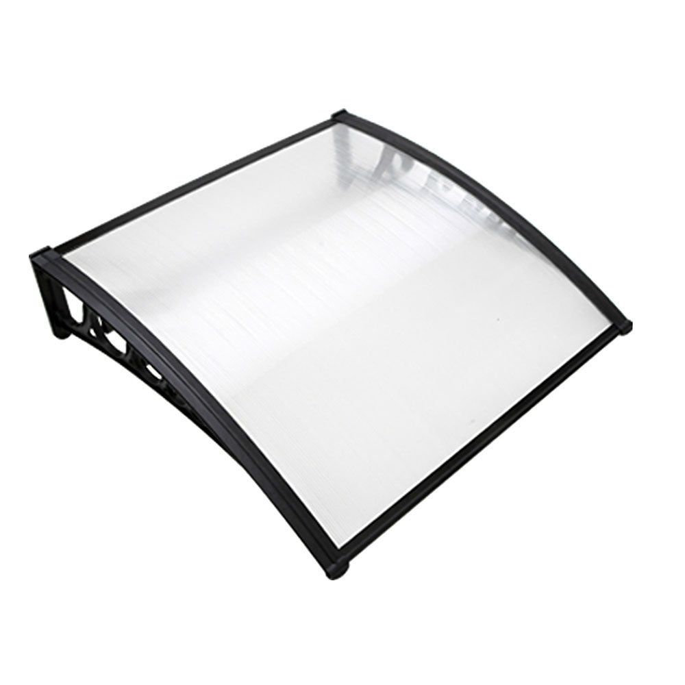 Instahut Window Door Awning 1mx1m Transparent Hollow Sheet Plastic Frame