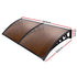 Instahut Window Door Awning 1mx2.4m Brown Hollow Sheet Plastic Frame