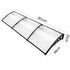 Instahut Window Door Awning 1mx3m Transparent Hollow Sheet Plastic Frame