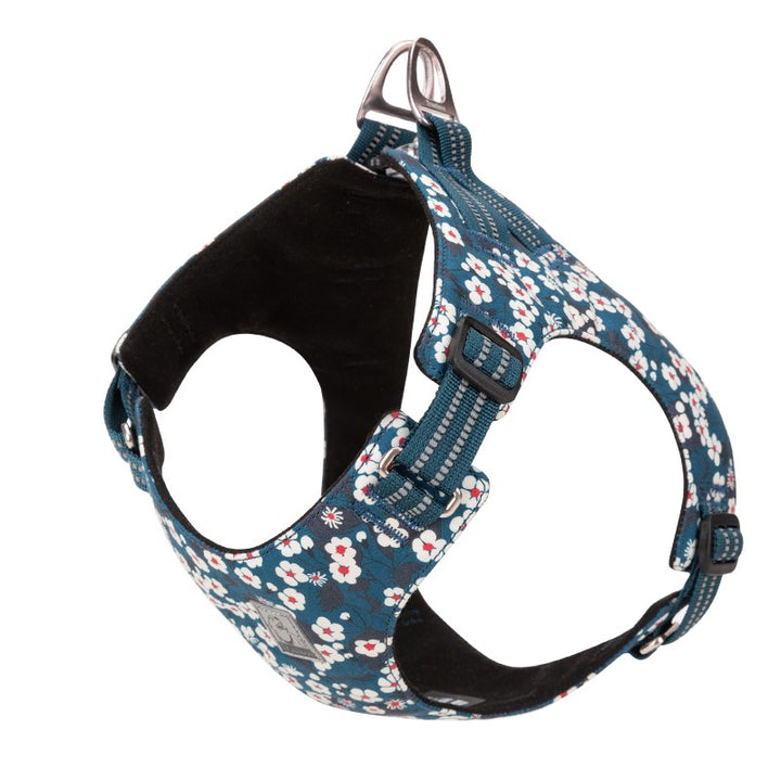 Floral Doggy Harness - Blue, 3XS