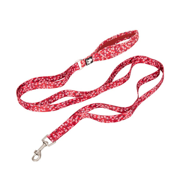 True Love Floral Multi Handle Dog Lead - Red, S
