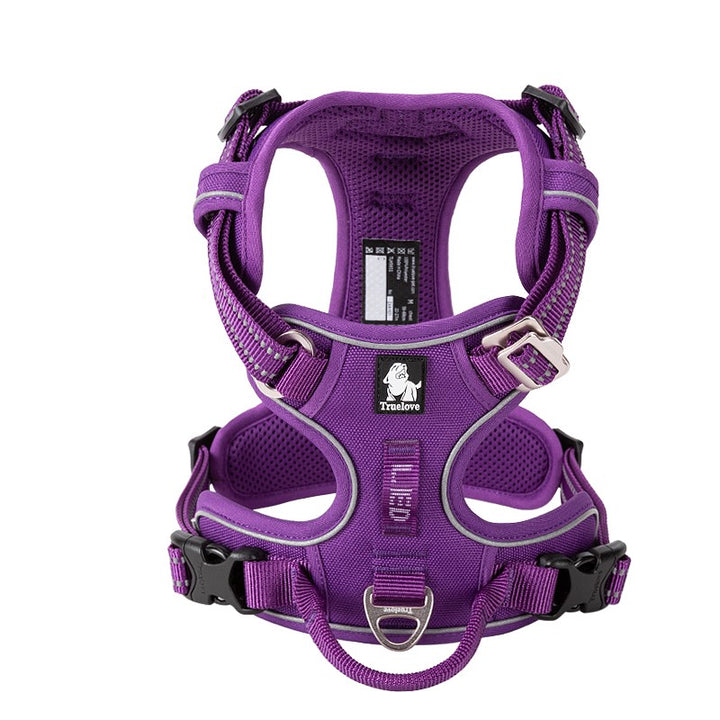 True Love No Pull Explosion Proof Dog Harness - Purple, M