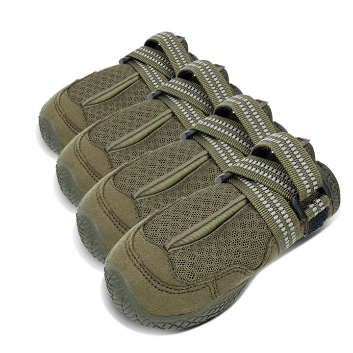 Outdoor Adventure Dog Shoes - Green, Size 1