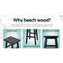 Bar Stools Kitchen Counter Stools Wooden Chairs Black x4