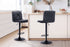 2x Bar Stools Kitchen Dining Chairs Gas Lift Stool Leather Black