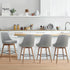 Artiss 4x Bar Stools Swivel Seat Wooden Grey